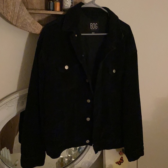 BDG UO Black Corduroy Trucker Jacket size M - Picture 2 of 2